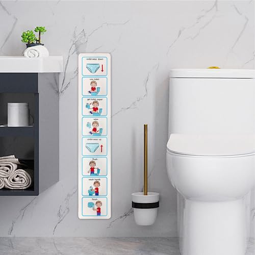 Toilet Training Visuals, Visual Timetable For Autistic Children, Self Adhesive Potty Training Chart, Teaches Kids To Use The Toilet, Toilets Special Education