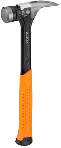 PICARD Rip Hammer AluTec® glatte Bahn | Zimmermannshammer aus Aluminium mit 2K-Griff | Präziser Latthammer für Profis | Picard Latthammer für Bau & Holzarbeiten