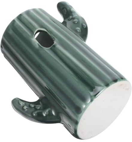 HEALEEP Water Securely Cactus Hamster Holder Bottle with Adjustable Shape Ceramic Stand and Holds Water Bottle for Small Pets Pet Cage for Hamsters Rabbits