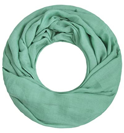 Majea Loop Cary Basic Schal Tuch Damen-schal Schlauchschal Rundschal Halstücher uni unifarben Loopschal einfarbig (880005) (jade 1)