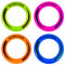 1x Wurfring Flying Neon Frisbee 25 cm