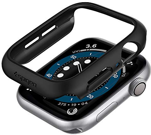 Spigen Funda Thin Fit Compatible con Apple Watch Series 6 SE 5 4 40mm - Negro
