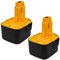 Moticett 2Pièces 12V 3.6Ah Remplacement pour Dewalt Batterie NI-MH Compatible pour Dewalt DC9071 DE9071 DW9072 DE9074 DE9075 DE9501 DW9071 DE9037 DE9072 152250-27 397745-01