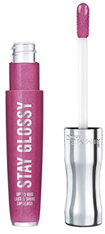 Rimmel Stay Glossy Lip Gloss - Non-Sticky and Lightweight Formula for Lip Color and Shine - 185 Grapevine Groove, .18oz