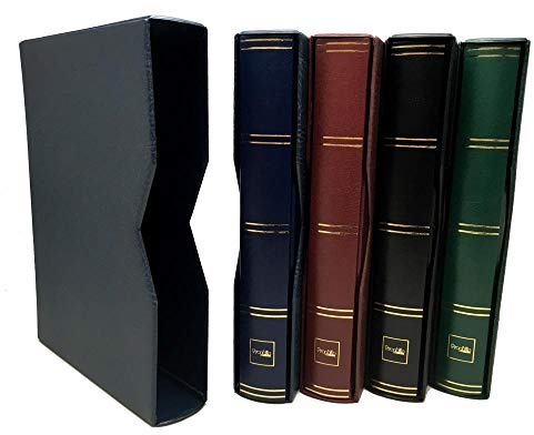 Prophila Collection Schutzkassette Schuber für Einsteckbücher Briefmarkenalben 60 und 64 Seiten blau