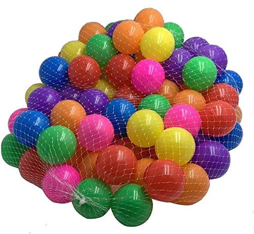 DIVCHI Playballs, Soft Pit Balls for Kids, Small Colourful Plastic Balls, Crush Proof, Smooth Surface and No Sharp Edges, Toxic Free, Multi Pack Baby Approved Playball Set