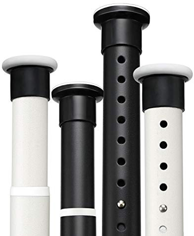 KINLO 110-160cm Teleskopstange Duschvorhangstange ohne Bohren Beige Teleskopstange verstellbare aus Edelstahl Duschstange Gardinenstange Kleiderstange Gardinen für Dusche und Badewanne