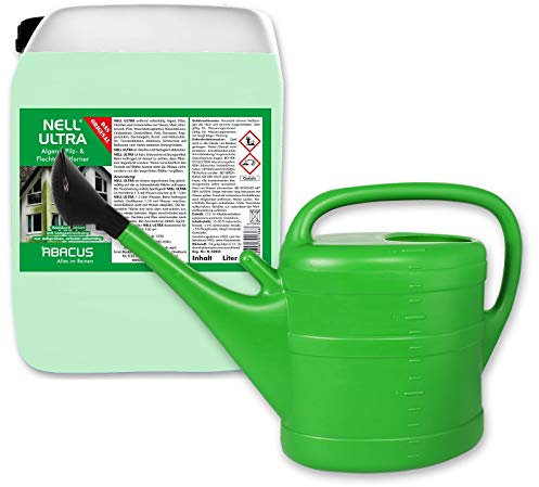 ABACUS® Grünbelagentferner & Algenentferner für die Grünbelagentfernung und Algenentfernung – 25 Liter Nell Ultra Grünbelagentferner mit Gießkanne (7630.25)