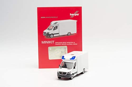 herpa 013826 – Mercedes-Benz Sprinter '18 Fahrtec RTW, MiniKit, Modellsammlung, Bastler, Lackierungen, Miniaturmodelle, Modellbausatz, Kleinmodell, Fahrzeuge zum Sammeln, Laster - Maßstab 1:87