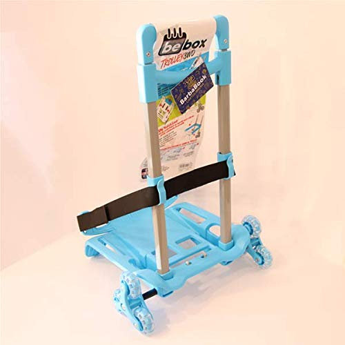 BE BOX SJ SEVEN - CARRELLO TROLLEY PORTA ZAINO TRIPLE RUOTE - AZZURRO