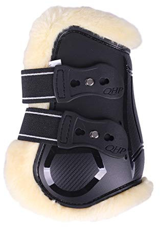 ARBO-INOX - Streichkappen - mit Fellimitat - elastischer Schnellverschluss (COB, Schwarz)