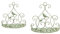 TentHome Pflanzkorb 2er Set zum Aufhängen Wandkorb Hängekorb Metall Wandtopfhalter Wandblumenhalter Blumentopf Blumenregal Shabby Chic Wanddeko grün