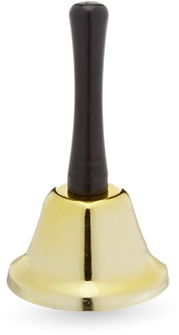 5X Weihnachtsglocke Nikolausglocke, Gold Glocke - Accessoire zu Nikolauskostüm, Weihnachtsmannkostüm