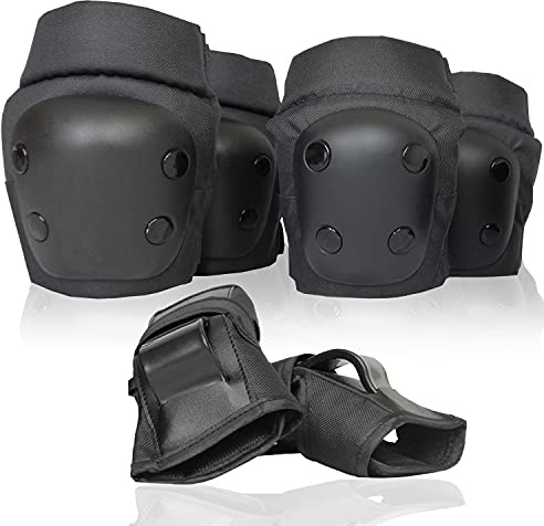 WeLLIFE Set Protezioni per Bambini Kit Ginocchiere Gomitiere e Polsi per Bambini da 3 ai 16 Anni con Varie Taglie Adatto per Pattini, Bici, Skateboard