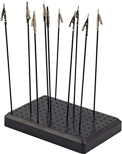 Shiwaki 10 pièces bâtons de Pince Crocodile avec Support de Base pour aérographe Passe-Temps pièces modèles Assembler