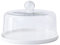 1 Lot de présentoirs à gâteau avec Cloche en Verre et Assiette en céramique, Cloche à Fromage, Plateau à gâteau, Couvercle en Verre, Cloche à pour Aliments