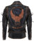 Infinity Leather Herren Jahrgang Schwarz Brando LIVE to Ride Geprägte Eagle Leder Motorrad Motorradjacke XL