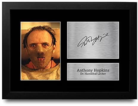 HWC Trading FR A4 Anthony Hopkins Hannibal Lecter - A4 Framed Geschenke Gedruckt, Signiert Autogramm Bild Für Film-Erinnerungsstücke-Fans - A4 Eingerahmt