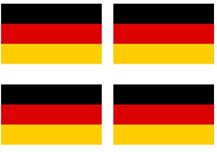 Set of 4 x Germany Flag Temporary Tattoo Waterproof Lasts 1 week Flag for country support football German Team