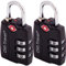 OW-Travel Candado maleta TSA: Indicator De Alerta Abierta. Candado numerico 3 Digitos. Candado Combinacion Taquilla. Candados para mochilas. Candado Taquilla Gimnasio. Candado seguridad Negro 2