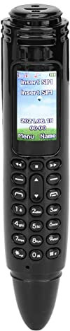 Mini Telefono Cellulare con Penna, Telefono Bluetooth con Schermo Minuscolo da 0,96, Supporto GSM Dual SIM, Espansione da 32 GB, Fotocamera, Radio, Lettore Musicale