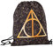 Harry Potter Kordelzug-Tasche für Kinder, Heiligtümer des Todes, PE-Set, Trainer, Turnbeutel, Schwimmtasche, Schulrucksack, schwarz / goldfarben, Einheitsgröße, Beutel mit Kordelzug