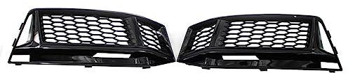 INLIMA Grid vorn Nebelscheinwerfer Für Au&di S4 A4 B9 S-Line 16-18 Bright Black Honeycomb Front Fog Lamp Grille Modifizierter Honeycomb perforierter Nebelscheinwerferrahmen
