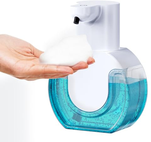 Seifenspender Automatisch,800mah Wandbefestigung Berührungslos 420ml Elektrischer Seifenspender mit Sensor,USB Wiederaufladbar Schaumseifenspender für Bad,Küche, Büro