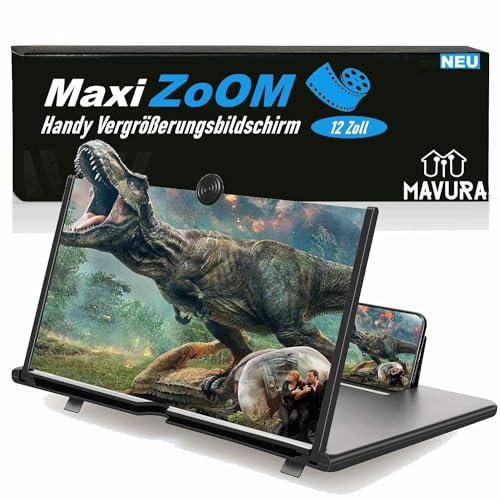 MaxiZoOM Handy 3D Bildschirm Lupe Smartphone Smartphone-Halterung, (Vergrößerungslupe Projektor Bildschirmvergrößerung)