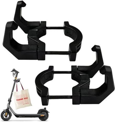 Xiuyer 2 Pezzi Gancio Anteriore Per Scooter Elettrico Design a Doppio Gancio Gancio Per Monopattino Ganci Per Scooter Elettrici Gancio Multifunzione Accessori Per Scooter Compatibile (Nero)