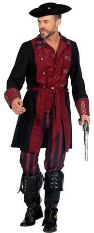 WILBERS & WILBERS 5806 - Piratenkostüm Herren, 3-teiliges Set, elegantes Piraten Outfit für Karneval, Mottoparty