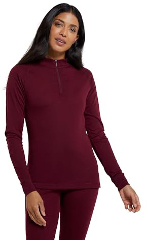 Mountain Warehouse Talus Womens Thermal Baselayer Top | Lightweight & Comfortable Long Sleeve Thermal T-shirt, Warm & Moisture Wicking & Quick Dry Skins for Active Wear & Winter