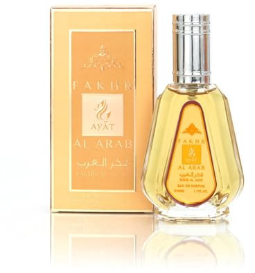 AYAT PERFUMES – Eau de Parfum Arab en Spray 50 ml Pour Femme Fabriqué à Dubaï Senteur Orientale (Fakhr Al Arab)