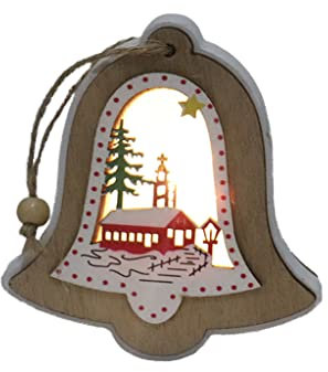 Holz Weihnachten Ornament Geschenktasche/Stern/Baum Weihnachtsbaum Hängende Anhänger Leuchtende Weihnachtsbaumschmuck Weihnachtsbaum Hängende Anhänger Dekorationen Weihnachtsbaum Hängende Anhänger