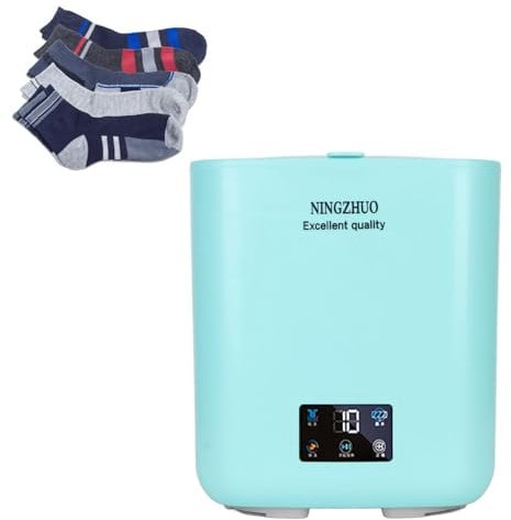 Topyond Machine à laver automatique portable 7 L grande capacité avec séchage rotatif pour dortoir familial appartement camping-car, mini laveuse et sécheuse combinée, laveuse (Bleu verdâtre)