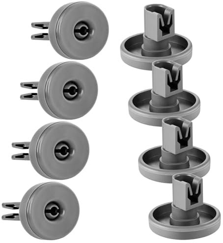 SPARES2GO Lower Runner Basket Wheels for Hoover, fits Candy Dishwasher (Pack of 8, 40mm)
