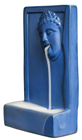 Quemador de incienso Zen – Fuente de Buda de incienso | Soporte de incienso de cerámica de Buda para aromaterapia, yoga, hogar, oficina, etc