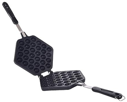 IMIKEYA Doppelseitige Eierwaffelform mit 30 Löchern für Zuhause Schwarz