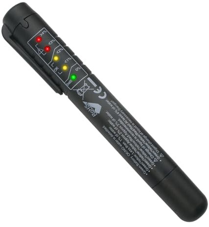 Sangcca Universal Líquido de Freno de Detección de Aceite Pen Probador de Frenos Puede Prueba DOT3 DOT4 DOT5 ENV4 ENV6 Probador de Líquido de Freno con Pantalla 5 LED para Vehículo Automotriz