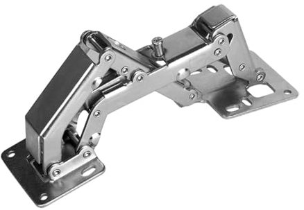 180 Grad Schwerlast-Scharnier, kaltgewalzter Stahl mit hydraulischem Dämpfer, sanft schließend, verstellbarer Winkel für Schränke, Kleiderschränke