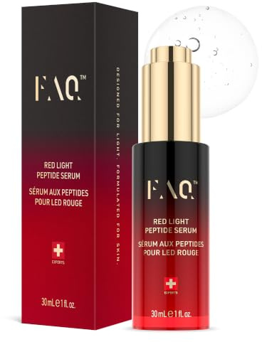 FAQ Red Light Peptide Serum - Hydrating Face Serum for LED Skincare | Peptide Serum, Hyaluronic Acid, Collagen Serum, Face Serum, LED Skincare, All Skin Types, Vegan, Fragrance Free