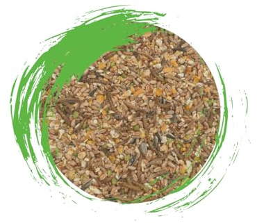 Warnick's Geflügelfreude Protein Mix mit Mehlwürmer - 5 kg im Eimer | Naturfutter für Vögel, Reptilien, Nager & Fische - Als Schildkröten- & Igelfutter - Hoher Eiweißgehalt & naturbelassen