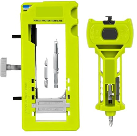 Qusedwey Door Hinge & Door Latch Installation Kit, Door Hinge Mortiser Template, Door Latch for Accurate Chiseling and Scoring