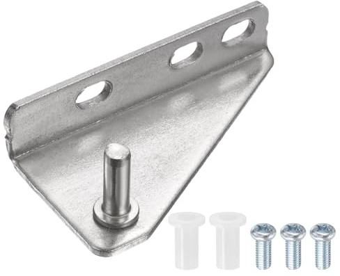 sourcing map Bisagras de repuesto de acero inoxidable para nevera, bisagra de columna interior para puerta de congelador, eje derecho, 0.27 pulgadas de diámetro, espaciado de 1.38 pulgadas, para
