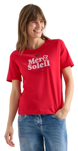 Damen T-Shirt mit Rundhals und Wording
