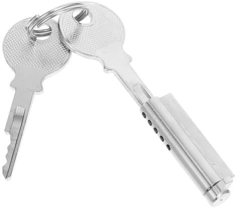 WOFASHPURET Freezer Door Lock Key Refrigerator Lock Cylinder Zinc Alloy Antitheft Design Glass Door Compatibility Silver for Stores and Offices