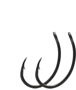 Curve Shank Micro Barbed Carp Fishing Hooks, Teflon Coated, Pack of 20, Carp Terminal Tackle (Size 6)