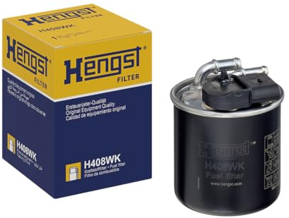 HENGST - Kraftstofffilter H408WK - Hochwertiger Kraftstoff-Leitungsfilter für KFZ - Entfernt Staub und Schmutz aus Otto- oder Dieselmotoren - Schützt das Einspritzsystem