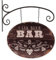 linoows Reklame Ausleger Bar, Pub, Blechschild, Zunft Schild, Kneipenschild - Metallschild, 46 cm (H) x 45 cm (W) x 40 cm (L)