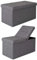 dibea Sitzbank mit Klappdeckel 76x38x38 cm, Leinen grau